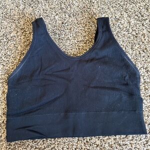 Aerie black ribbed XL sports bra